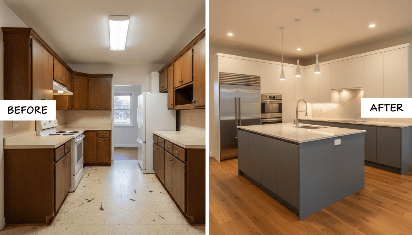 Professional kitchen remodeling with modern finishes