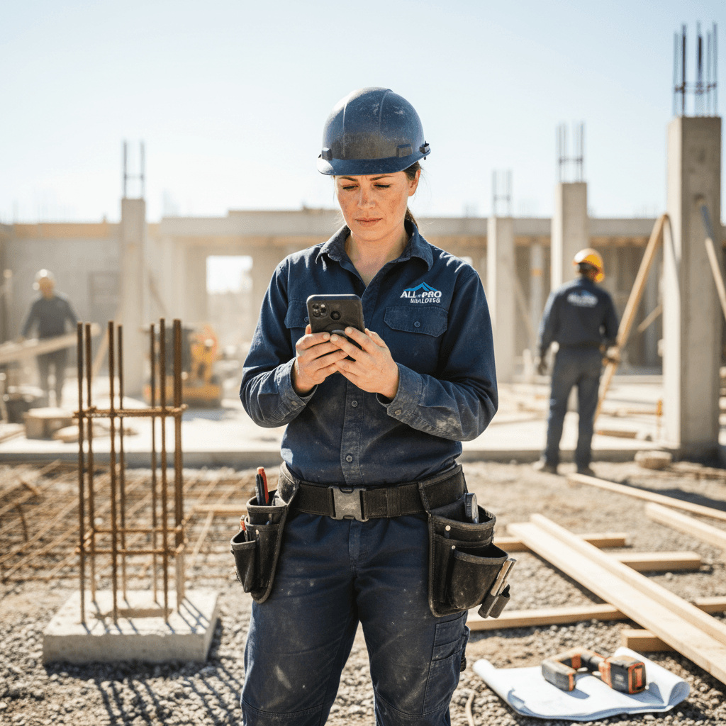 Trade professional on job site