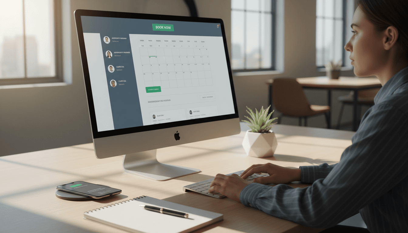 AI receptionist dashboard showing automated call management and appointment booking